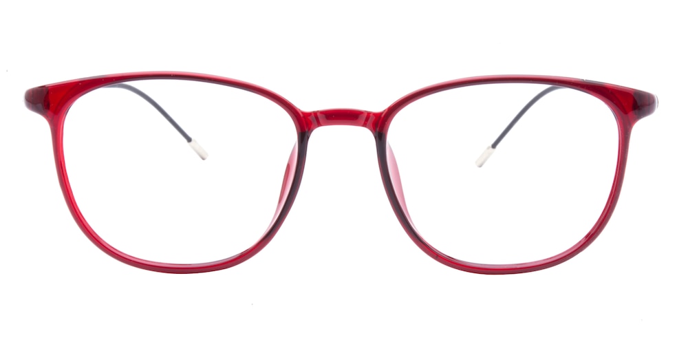 Modesto Red Oval Ultem Eyeglasses