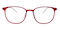 Modesto Red Oval Ultem Eyeglasses
