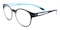 Monterey Black/Blue Round TR90 Eyeglasses
