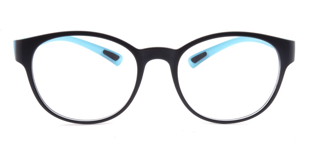 Monterey Black/Blue Round TR90 Eyeglasses