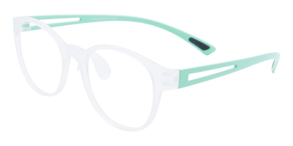 Monterey Crystal/Green Round TR90 Eyeglasses