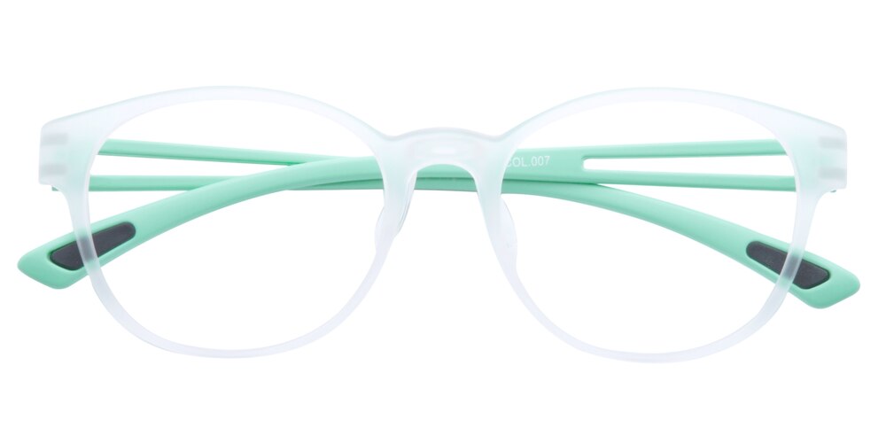 Monterey Crystal/Green Round TR90 Eyeglasses