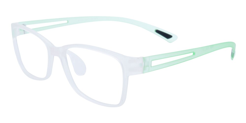 Berkeley Crystal/Green Rectangle TR90 Eyeglasses