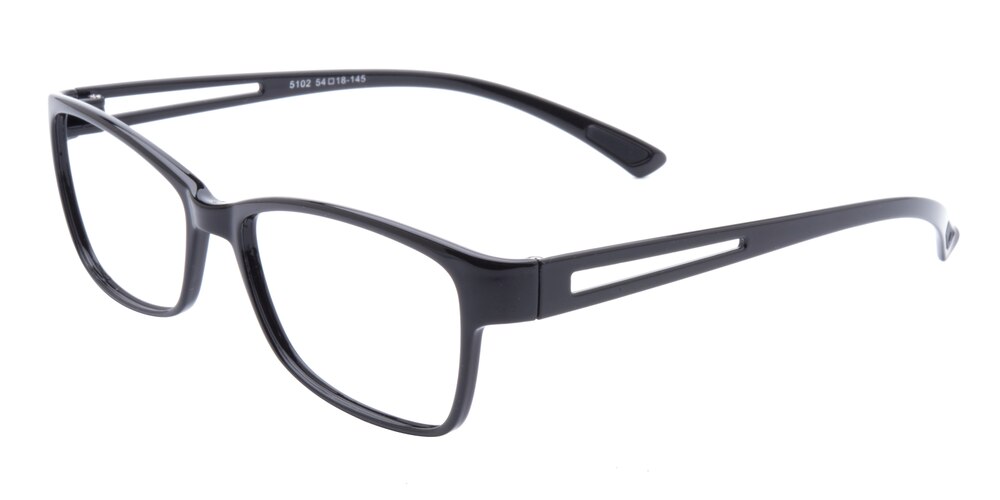 Berkeley Black Rectangle TR90 Eyeglasses