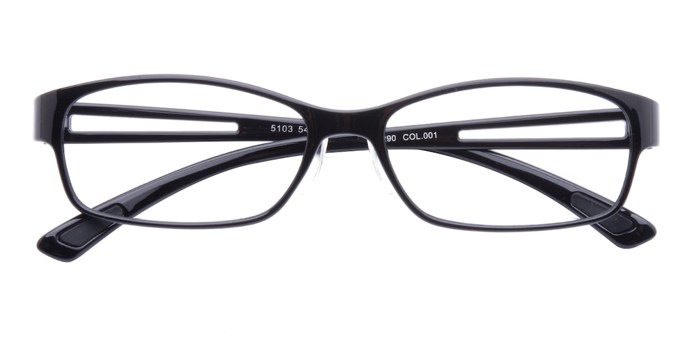 Walnut Black Rectangle TR90 Eyeglasses