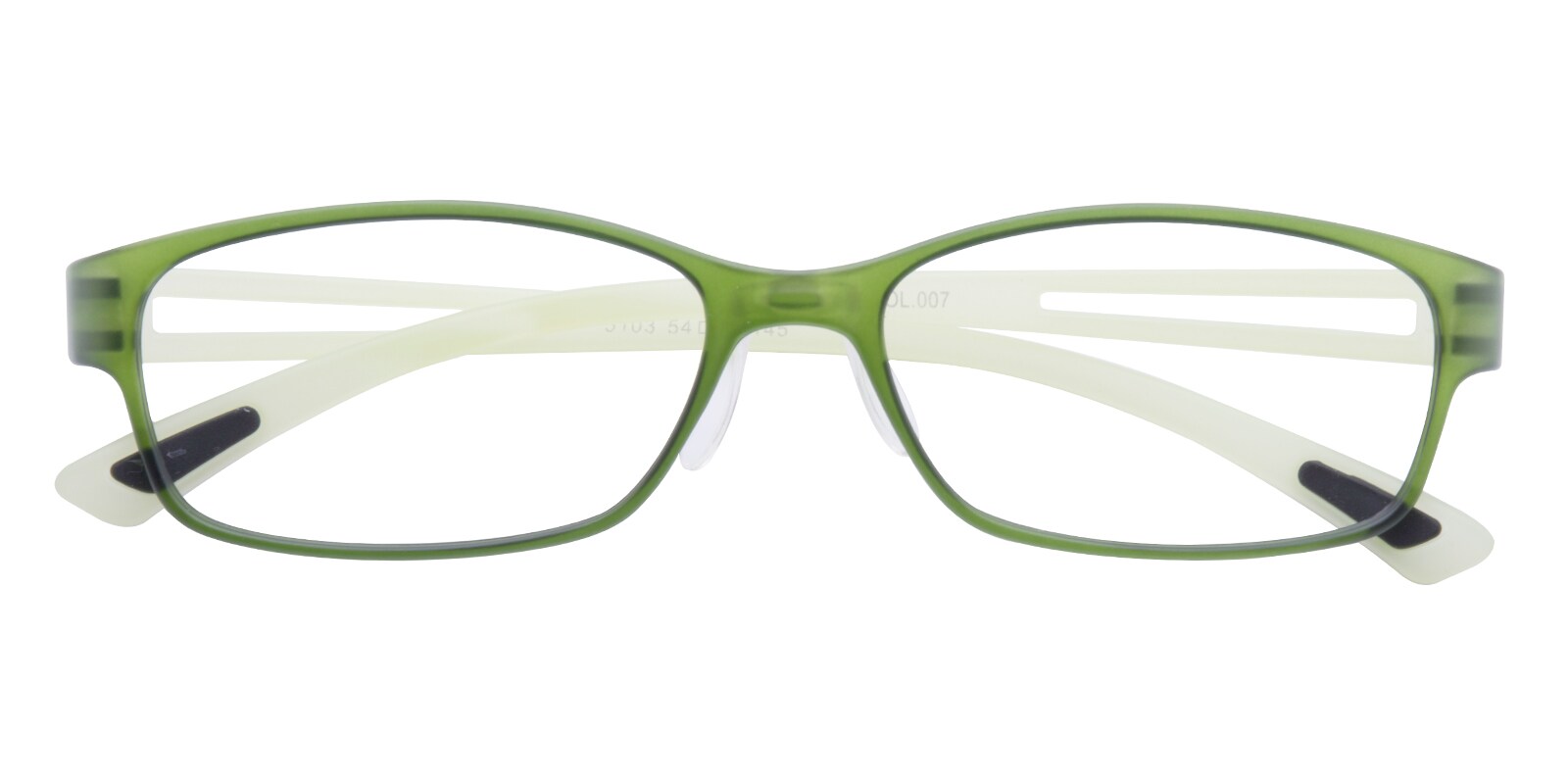 Lens Rectangular Green Walnut Rectangle - Green Eyeglasses