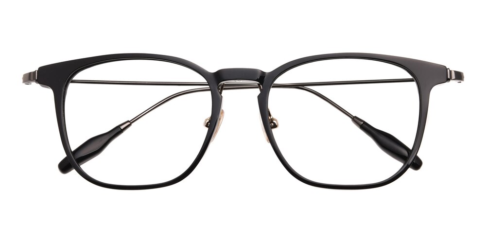 Eureka Black Classic Wayframe Acetate Eyeglasses