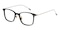 Santa Ana Black Rectangle Acetate Eyeglasses