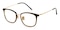 Gail Black/Golden Oval Acetate Eyeglasses
