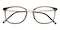 Gail Black/Golden Oval Acetate Eyeglasses