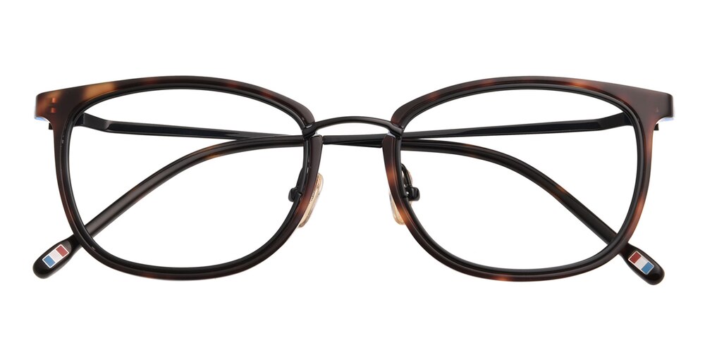 Gail Tortoise/Black Oval Acetate Eyeglasses