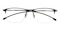 Bruce Black Rectangle Metal Eyeglasses