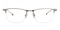 Bruce Gunmetal Rectangle Metal Eyeglasses