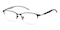 Cliff Black Rectangle Metal Eyeglasses