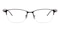 Cliff Black Rectangle Metal Eyeglasses