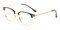 Northport Black/Golden Classic Wayframe TR90 Eyeglasses