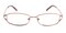 Afra Brown Oval Metal Eyeglasses