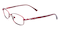 Bess Red Rectangle Metal Eyeglasses