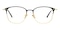 Oakman Black/Golden Classic Wayframe Metal Eyeglasses