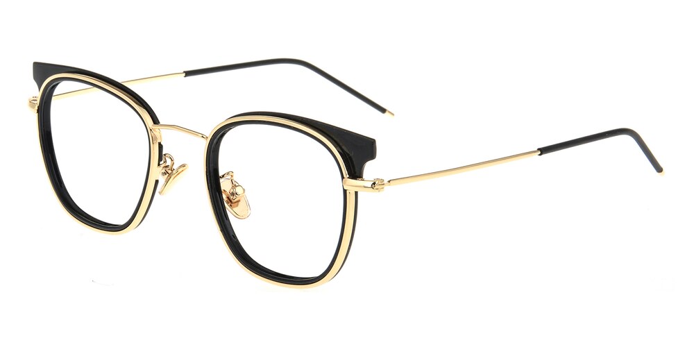 Grace Black/Golden Square TR90 Eyeglasses
