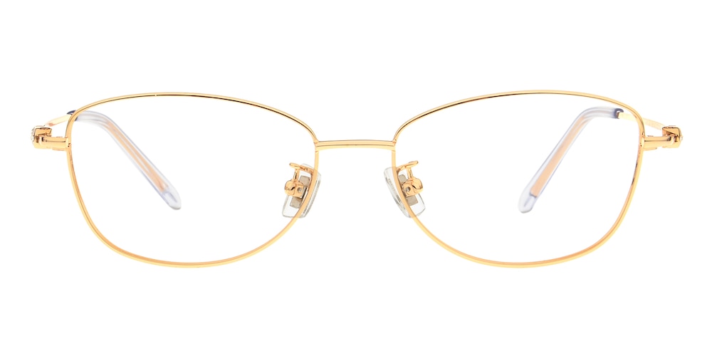 Iris Golden Cat Eye Titanium Eyeglasses