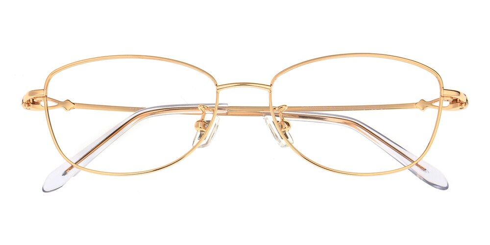 Iris Golden Cat Eye Titanium Eyeglasses