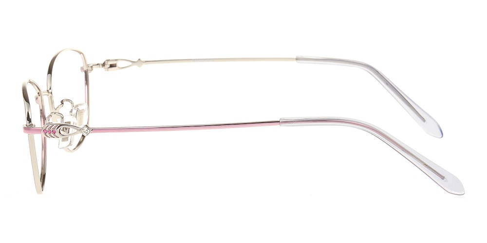 Iris Pink Oval Titanium Eyeglasses