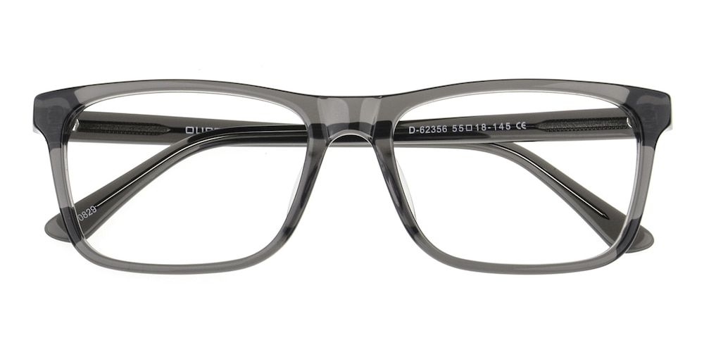 Bennett Gray Rectangle Metal Eyeglasses