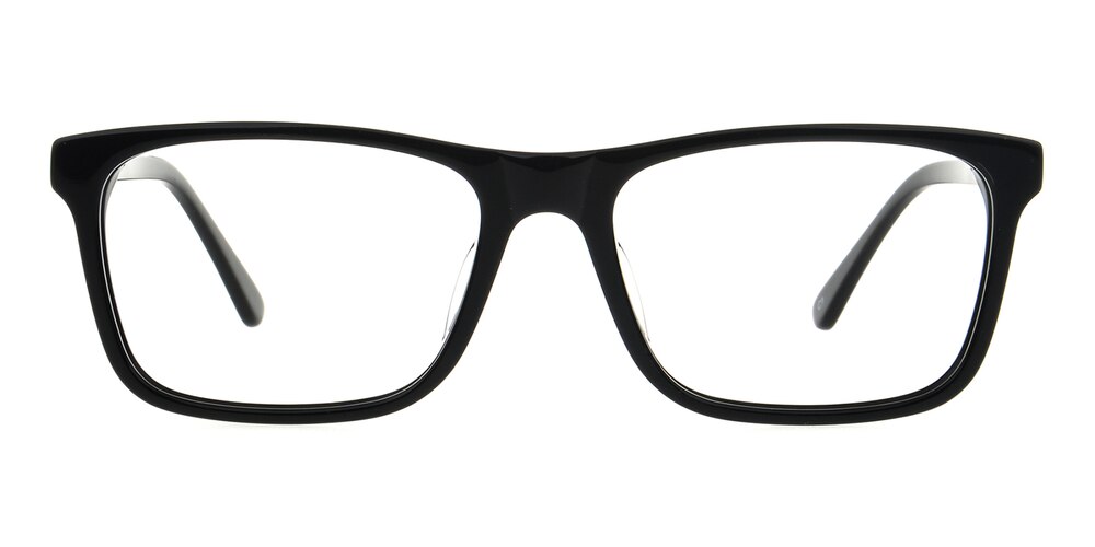Bennett Black Rectangle Metal Eyeglasses