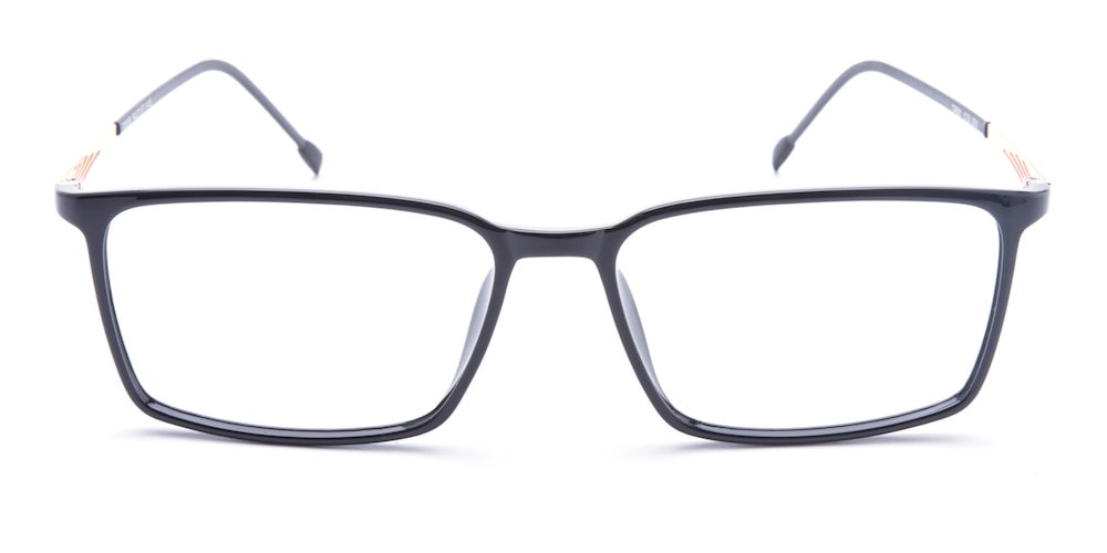 Rennes Black Rectangle TR90 Eyeglasses