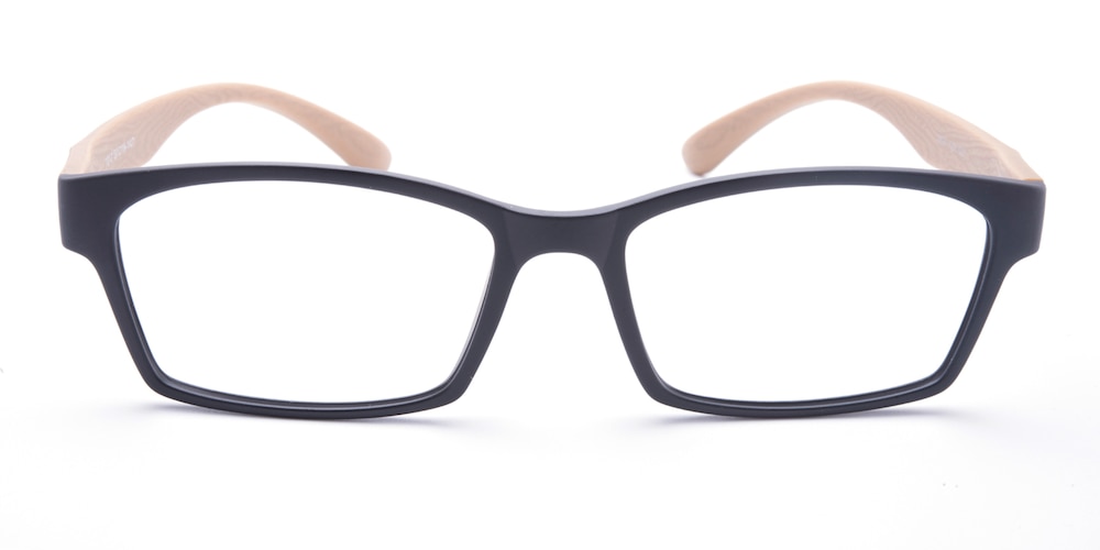 Solana Black Rectangle TR90 Eyeglasses