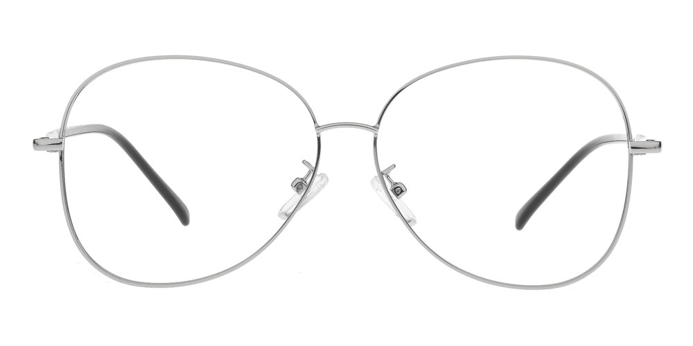 Sault Silver Oval Metal Eyeglasses