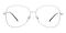 Sault Silver Oval Metal Eyeglasses