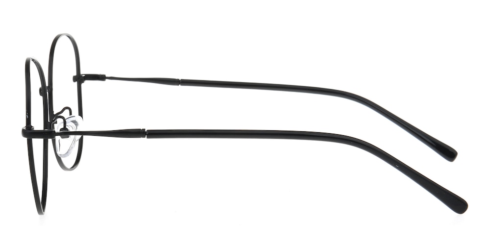 Sault Black Oval Metal Eyeglasses