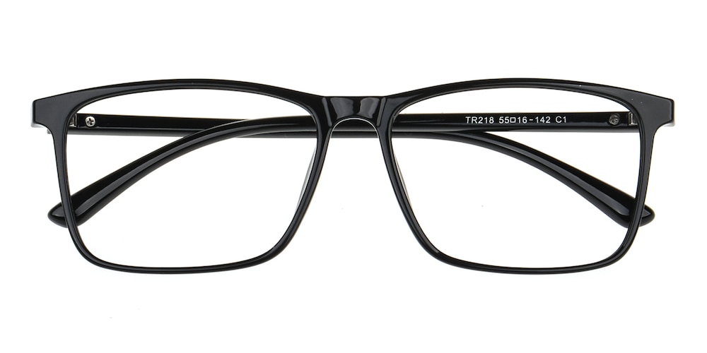 Gavin Black Rectangle TR90 Eyeglasses