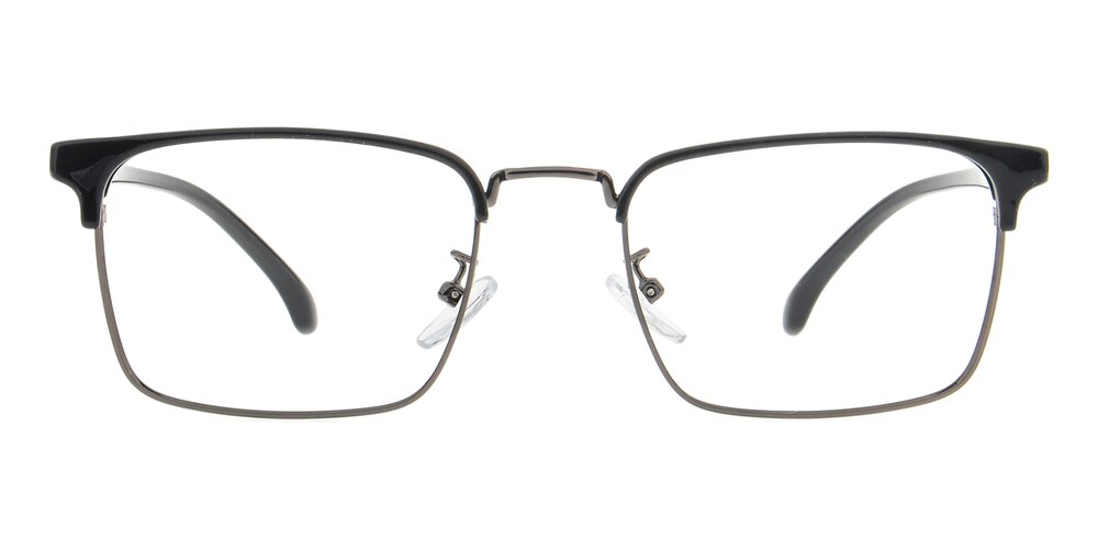 Harlan Black/Gunmetal Rectangle TR90 Eyeglasses