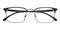 Harlan Black/Gunmetal Rectangle TR90 Eyeglasses
