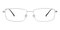 Brady Silver Rectangle Titanium Eyeglasses