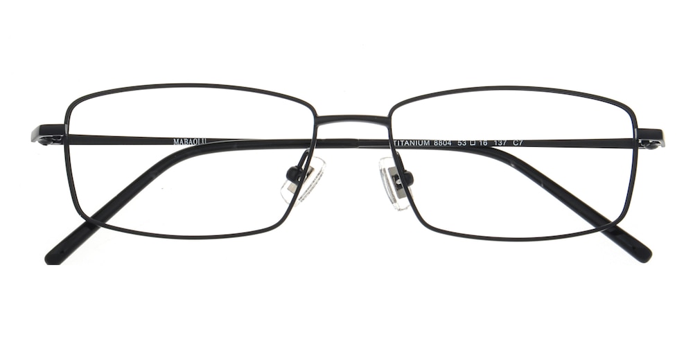 Brady Black Rectangle Titanium Eyeglasses