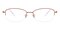 Maxine Red Oval Titanium Eyeglasses