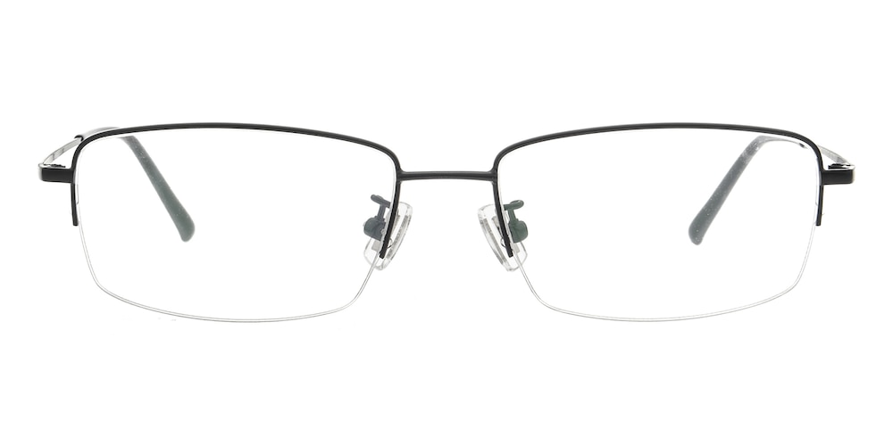 Jason Black Rectangle Titanium Eyeglasses