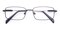 Geoff Black Rectangle Metal Eyeglasses