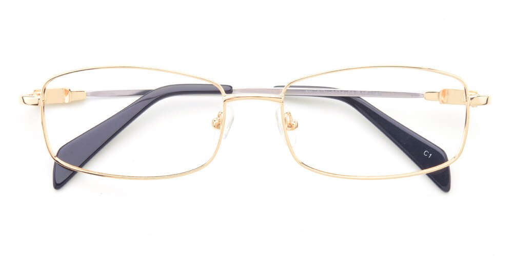 Harry Golden Oval Metal Eyeglasses