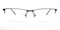Bradley Black Rectangle Metal Eyeglasses
