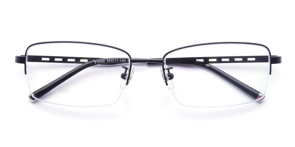 Chapman Black Rectangle Metal Eyeglasses