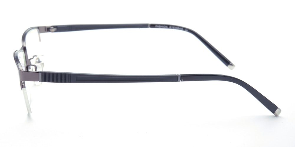 Darcy Gunmetal Rectangle Metal Eyeglasses