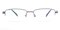 Jeffrey Gunmetal Rectangle Metal Eyeglasses