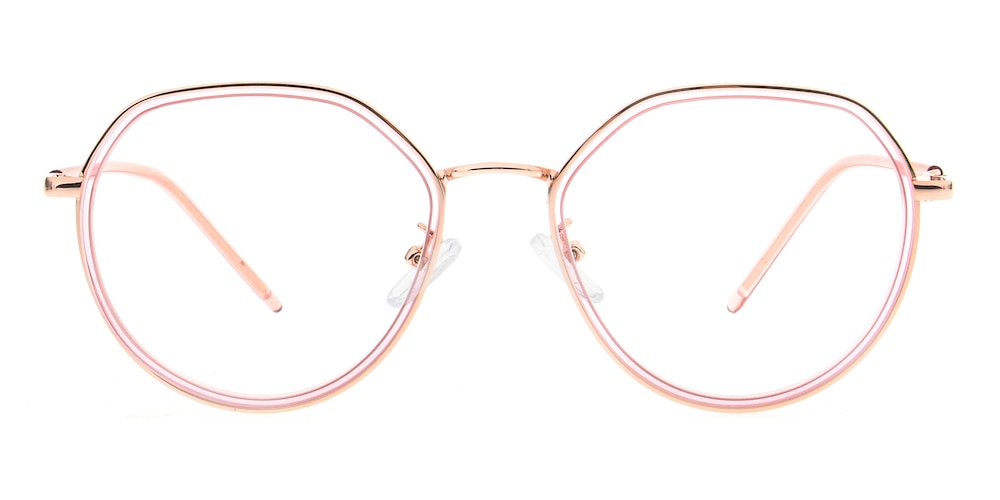 Janet Pink/Golden Round TR90 Eyeglasses