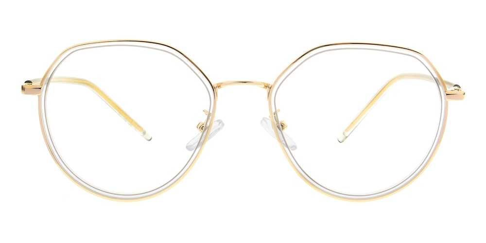 Janet Crystal/Golden Round TR90 Eyeglasses