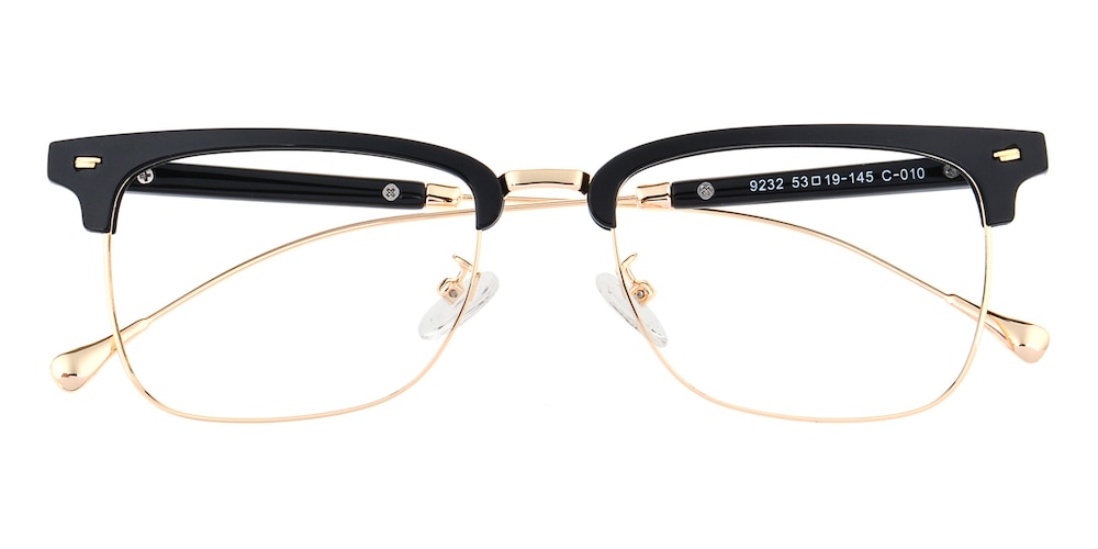 Oswego Black/Golden Rectangle TR90 Eyeglasses